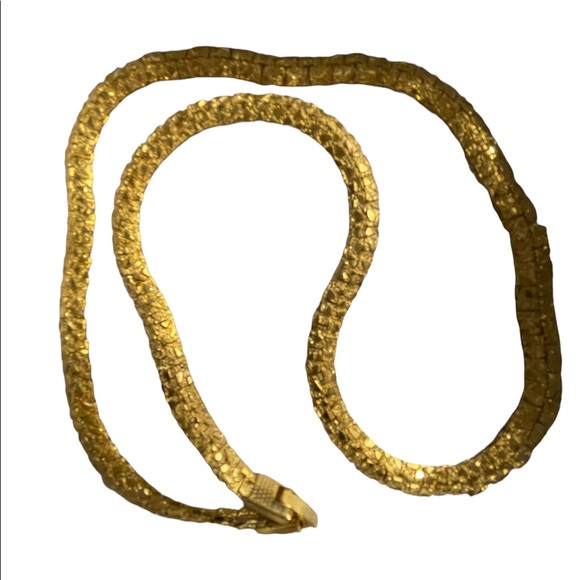 Beautiful Gold Nugget Chain.This Necklace is not stamped. New Without Tags - Picture 2 of 3